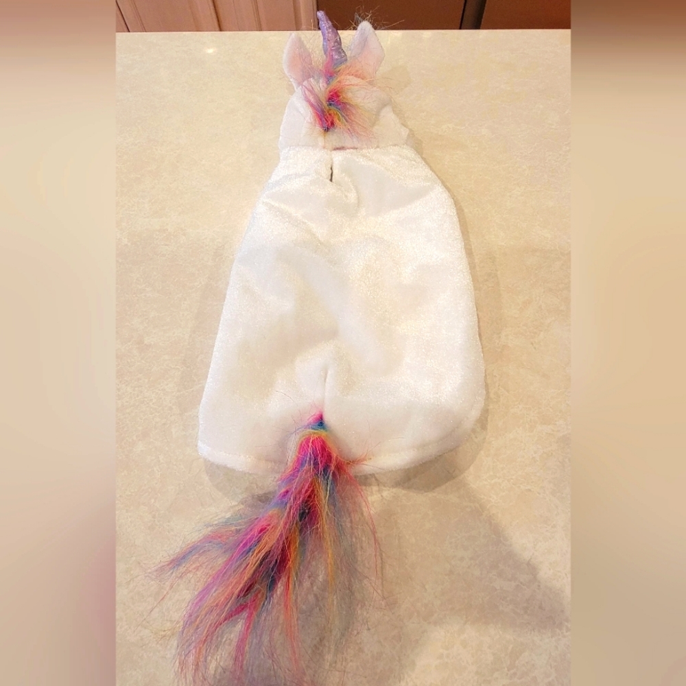 Super cute Puppy Unicorn Costume, size x-small, with velcro to attach, white